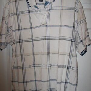 Chaps Ralph Lauren Polo Men's Size Large White Plaid 100% Cotton